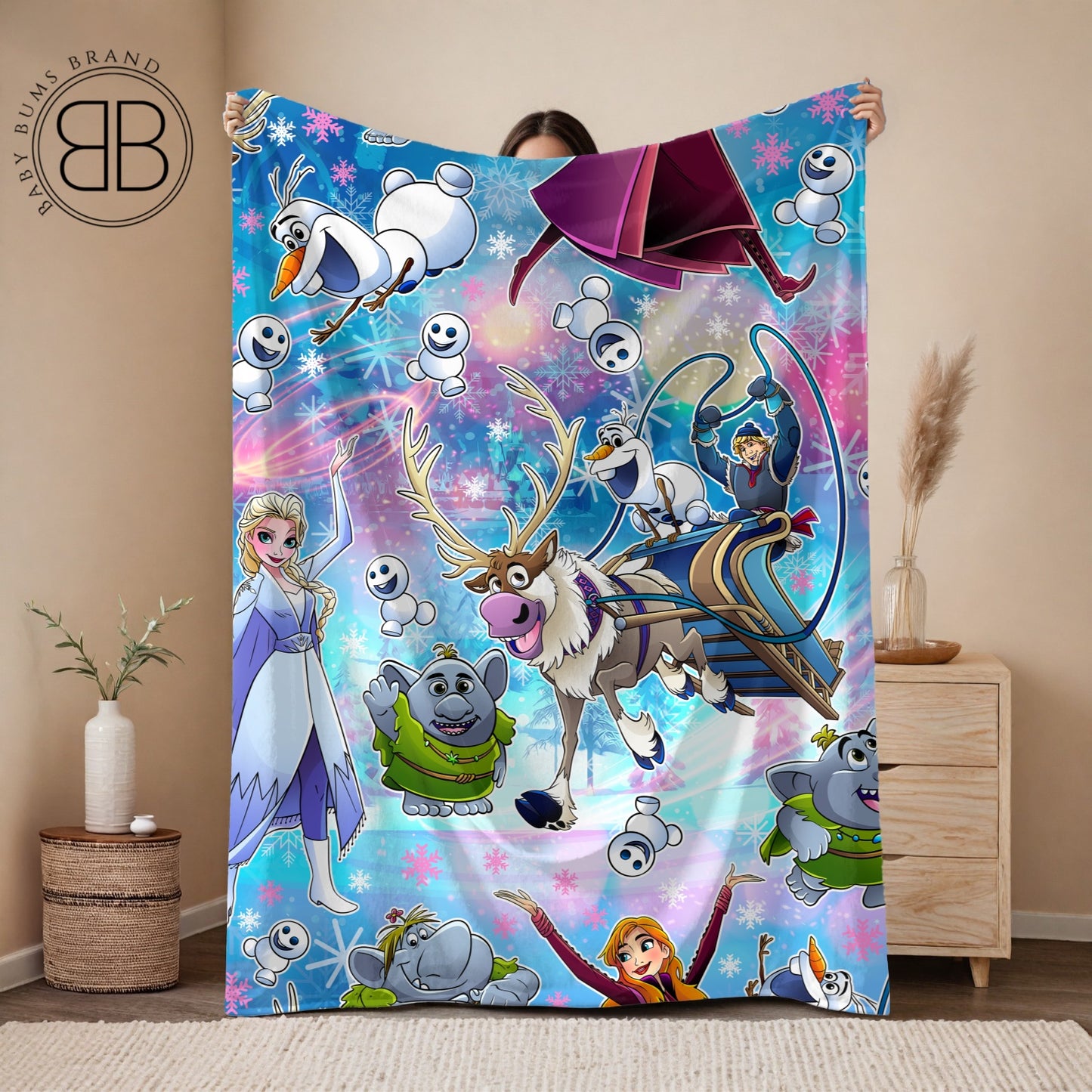 RTS FROZEN SINGLE SIDED MINKY BLANKET
