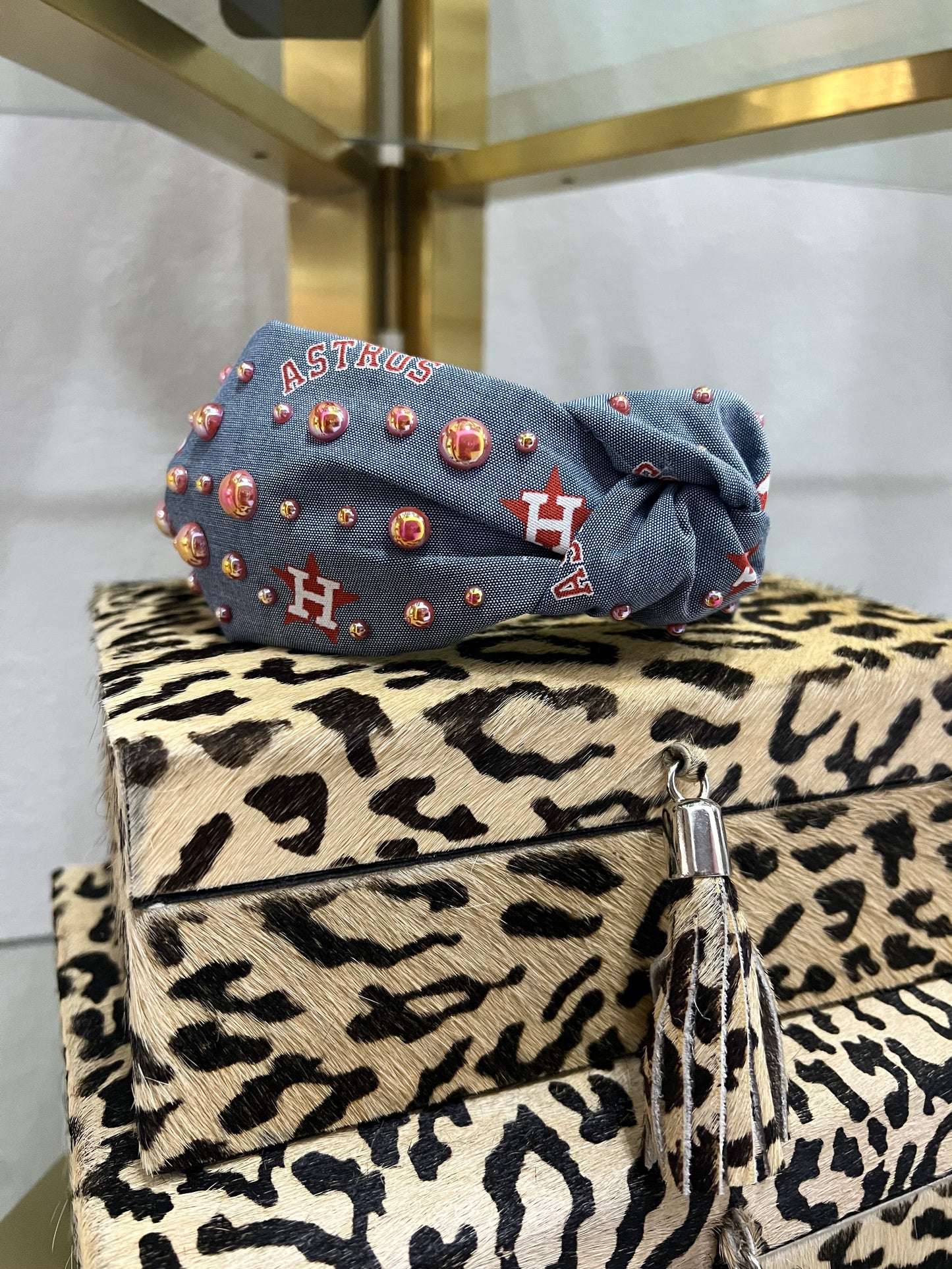 DENIM JEWEL HTOWN HEADBAND - Baby Bums Clothing