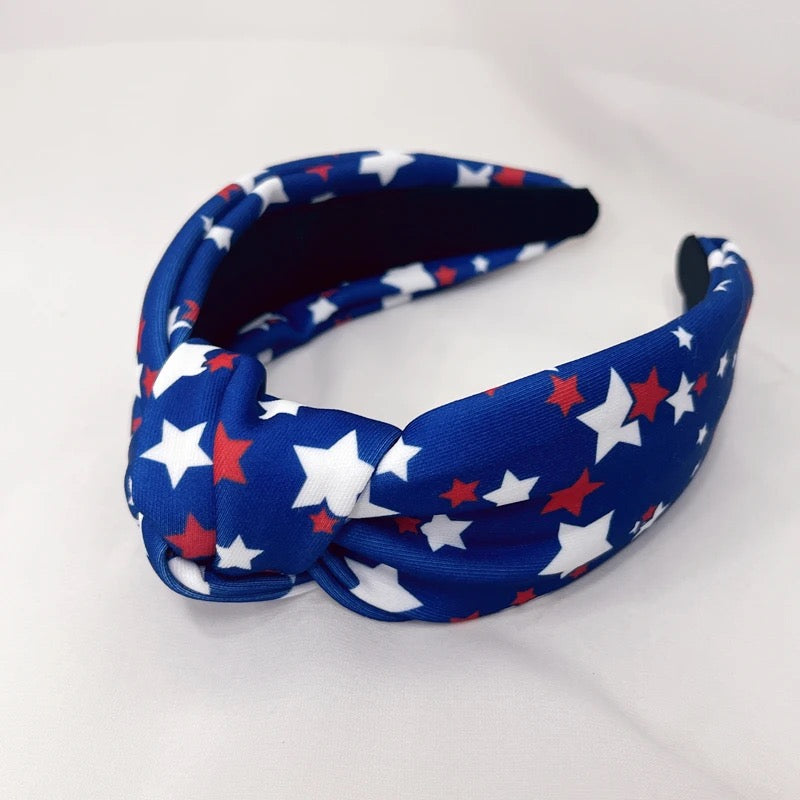 NAVY BLUE STARS HEADBAND - Baby Bums Clothing