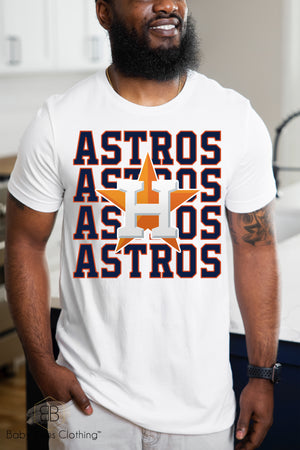 ASTROS ASTROS CHEETAH ADULT UNISEX T-SHIRT - Baby Bums Clothing 