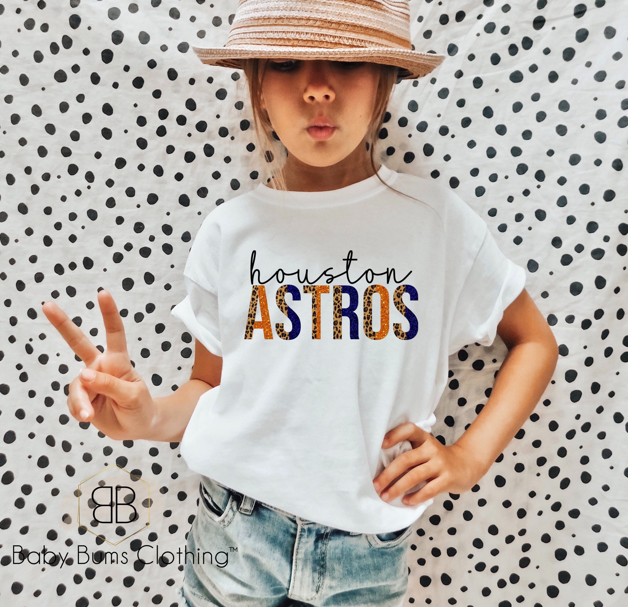 HOUSTON A LEOPARD T-SHIRT - Baby Bums Clothing 