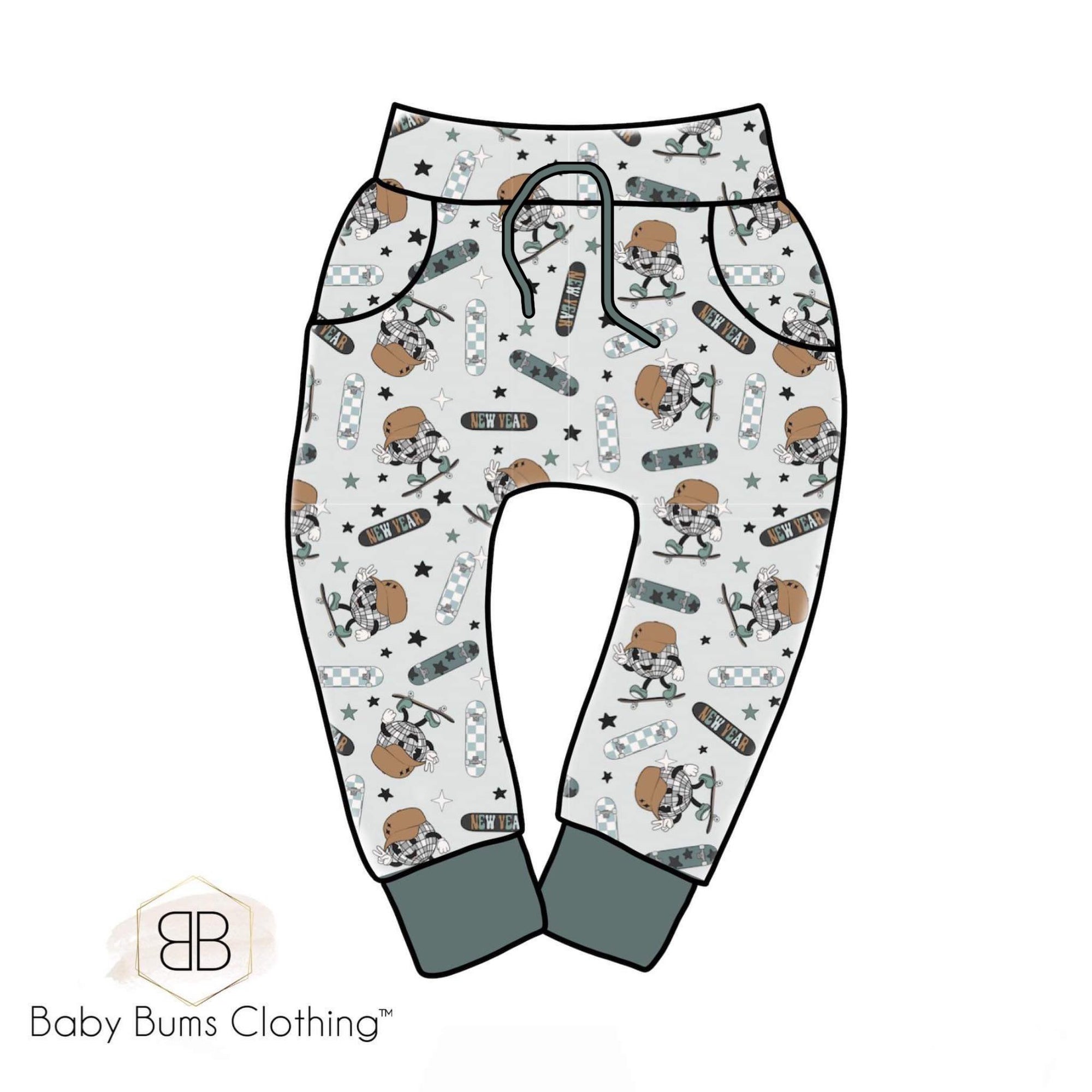 RTS 2023 SKATERS NEW YEARS LUCAS JOGGERS - Baby Bums Clothing 