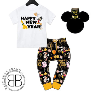 RTS NEW YEAR MICE LUCAS JOGGERS - Baby Bums Clothing 