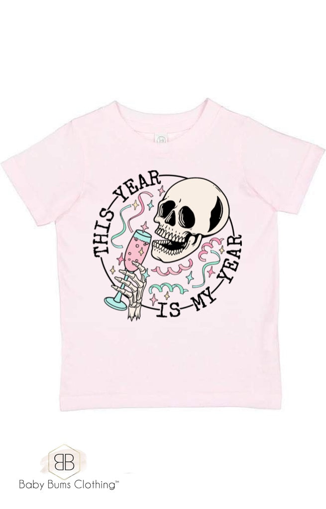 SKELLY MY NEW YEAR T-SHIRT - Baby Bums Clothing 