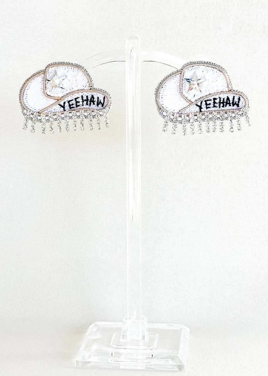 YEEHAW COWBOY HAT 14K GOLD EARRINGS - Baby Bums Clothing