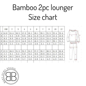 RTS ICKY STICKY BUBBLEGUM 2PC BAMBOO LOUNGE SET - Baby Bums Clothing 