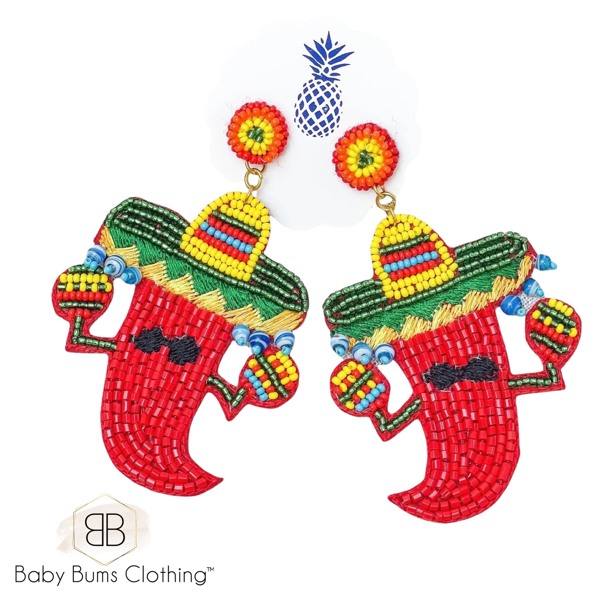 SPICY CHILI EARRINGS - Baby Bums Clothing 