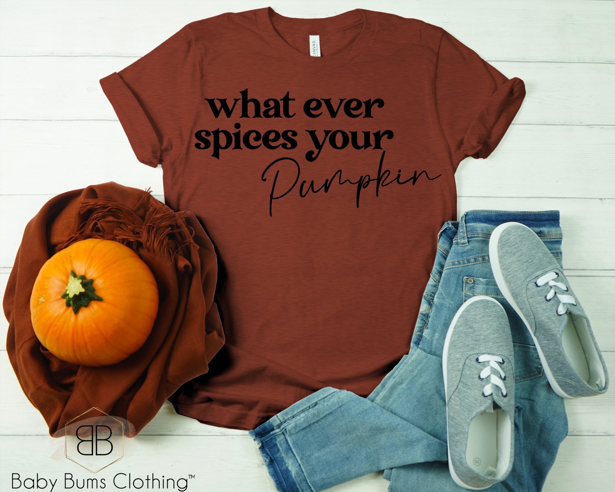WHATEVER SPICES YOUR PUMPKIN ADULT UNISEX T-SHIRT - Baby Bums Clothing 