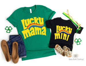LUCKY MAMA ADULT UNISEX T-SHIRT - Baby Bums Clothing 
