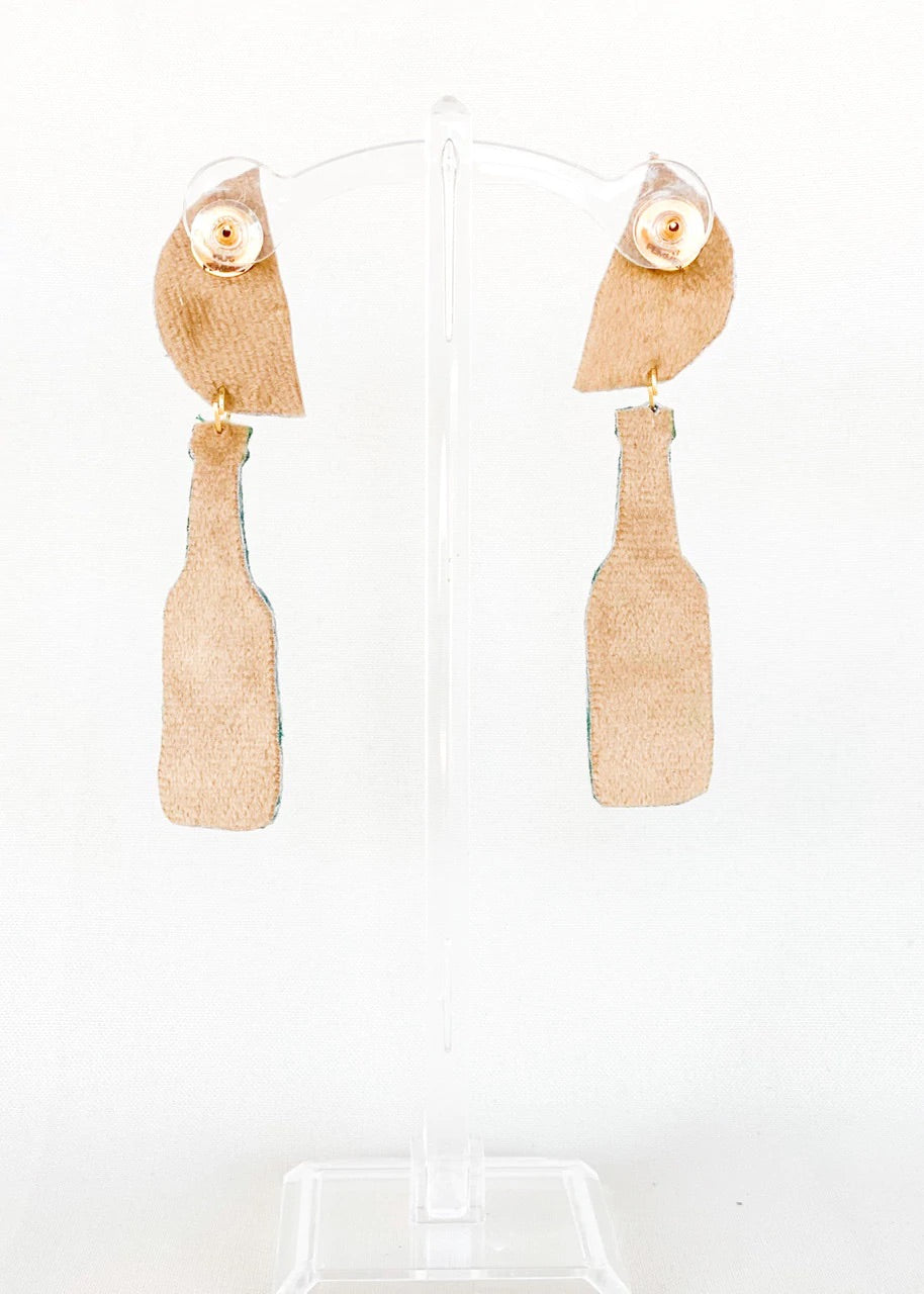 LIME TOPO 14K GOLD EARRINGS - Baby Bums Clothing