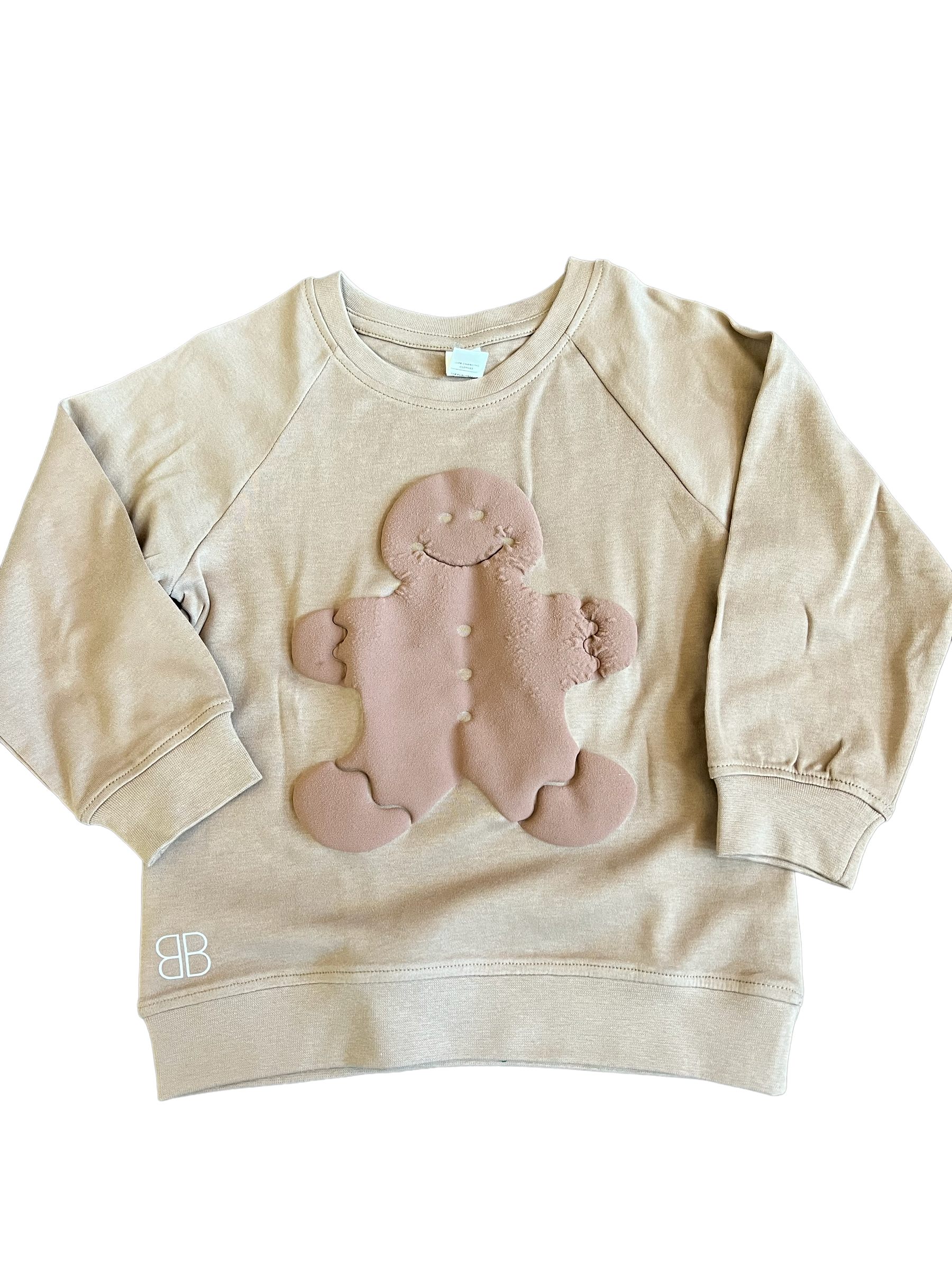 RTS 4T ORGANIC PULLOVE PUFF GINGERBREAD *flawed - Baby Bums Clothing 
