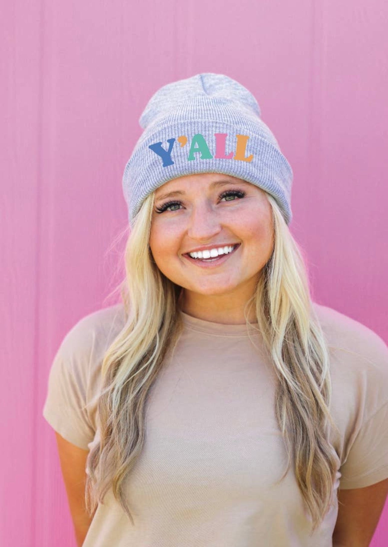 YALL GREY ADULT BEANIE - Baby Bums Clothing