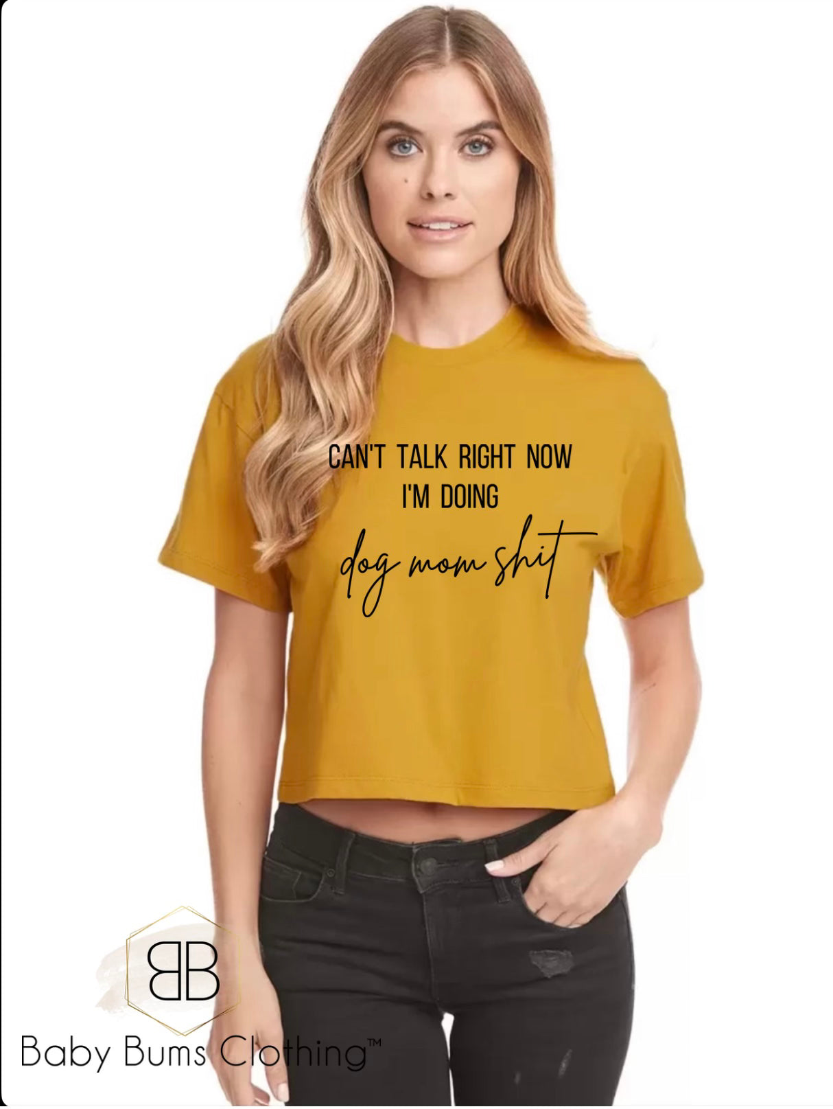 RTS ADULT LARGE CROP TOP CANT TALK RIGHT NOW - Baby Bums Clothing 