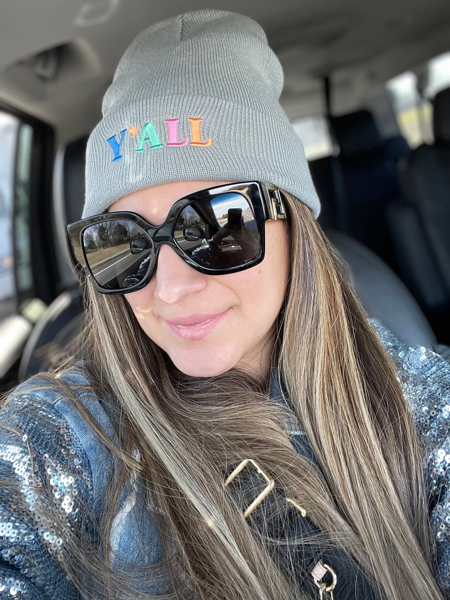 YALL GREY ADULT BEANIE - Baby Bums Clothing