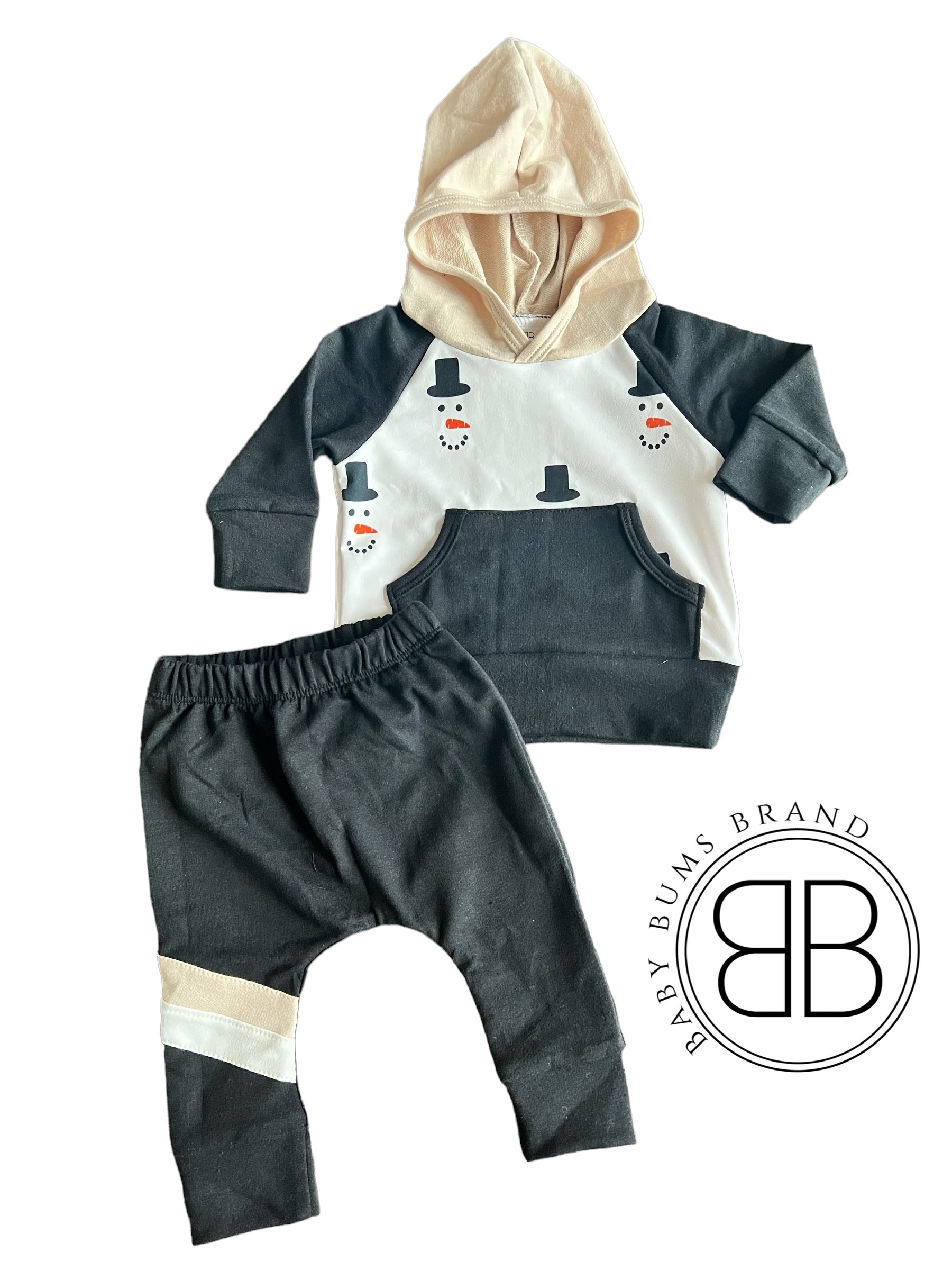 RTS WINTER SNOWMAN HANDMADE SETS - Baby Bums Clothing 