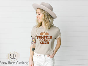 PUMPKIN PATCH CREW ADULT UNISEX T-SHIRT - Baby Bums Clothing 