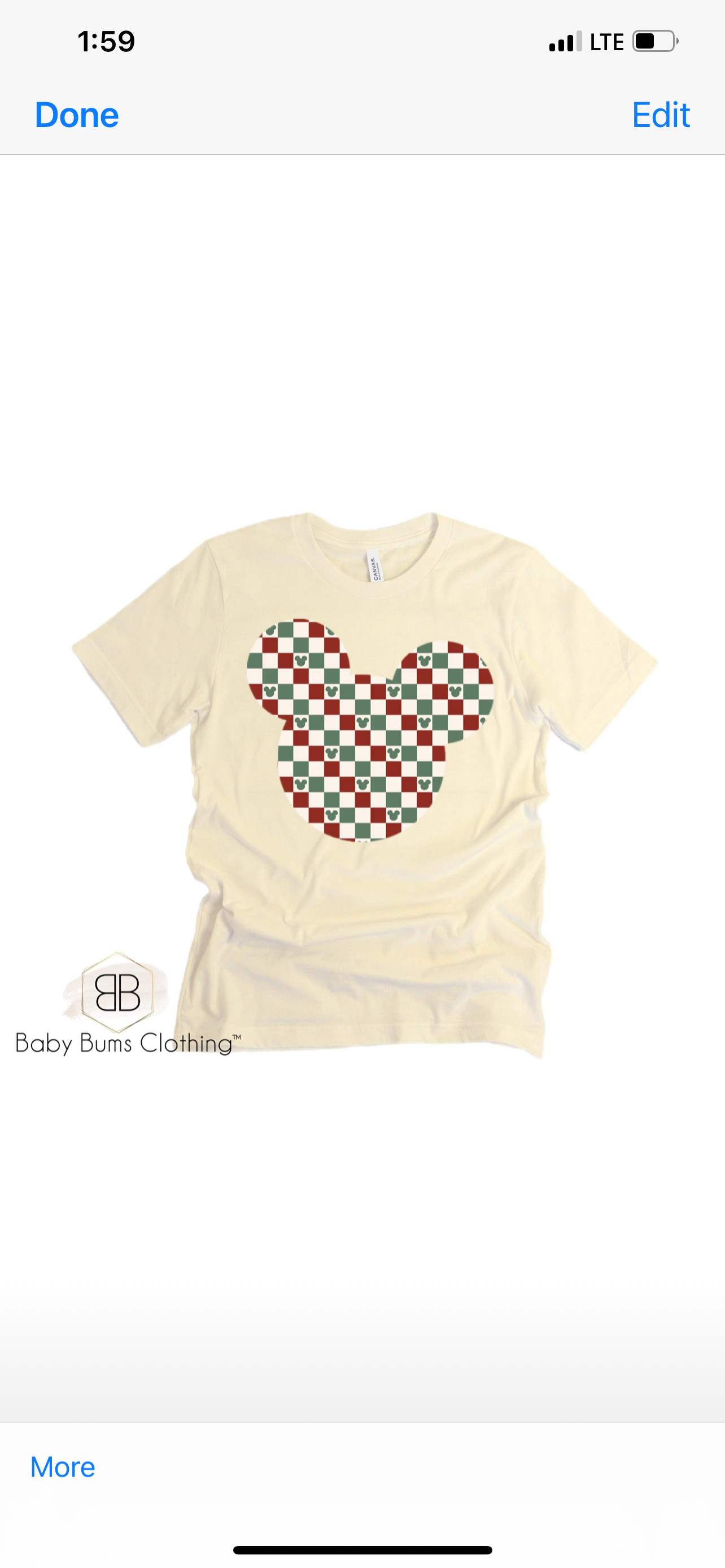 CHRISTMAS MOUSE CHECK KIDS T-SHIRT - Baby Bums Clothing 