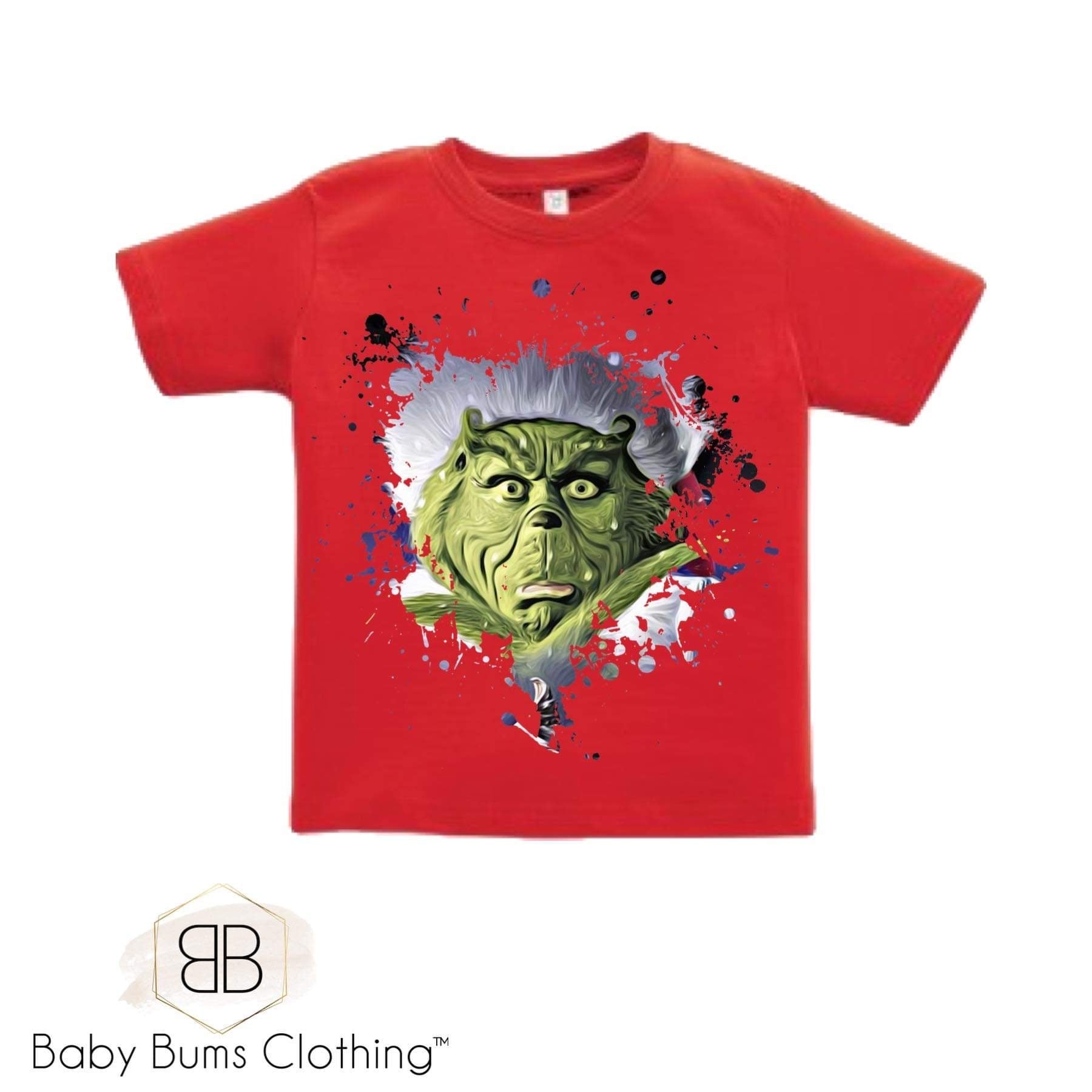 RTS KIDS WATERCOLOR GRINCH SCREEN TRANSFER - Baby Bums Clothing 