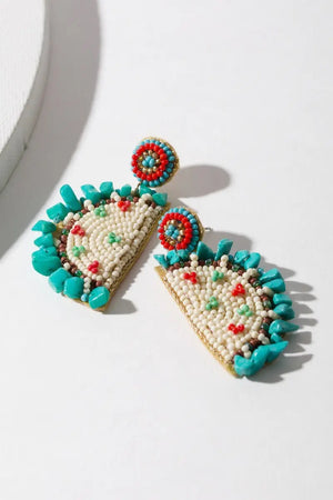 TEAL TACO EARRINGS - Baby Bums Clothing 