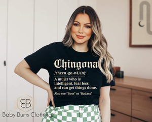 CHINGONA DEFINITION ADULT UNISEX T-SHIRT - Baby Bums Clothing 