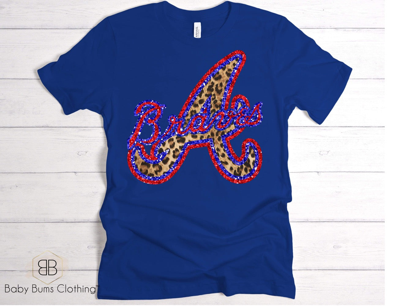BRAVES LEOPARD ADULT UNISEX T-SHIRT - Baby Bums Clothing 