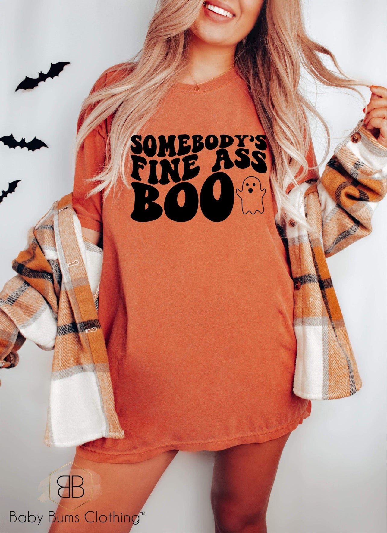 FINE ASS BOO BLACK ADULT UNISEX T-SHIRT - Baby Bums Clothing 