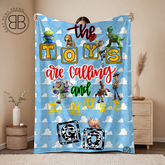 RTS TOYS ARE CALLING DOUBLE SIDED MINKY BLANKET