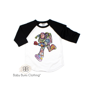 SPACE RANGER ALL OVER CHARACTERS T-SHIRT - Baby Bums Clothing 