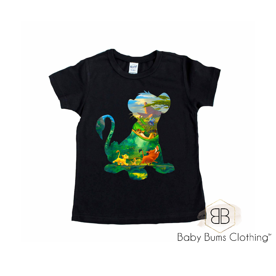 LION IN JUNGLE T-SHIRT - Baby Bums Clothing 