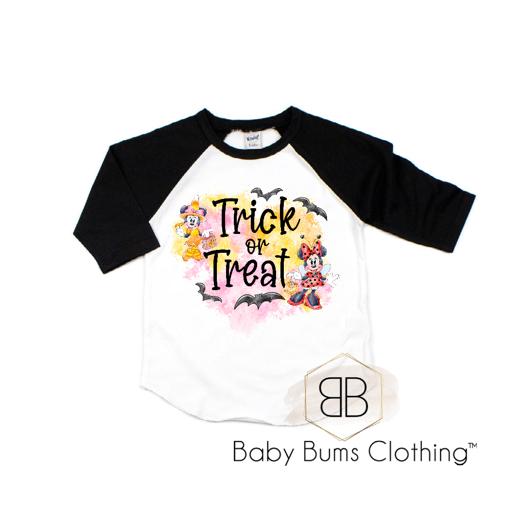 TRICK OR TREAT GIRLY MOUSE T-SHIRT - Baby Bums Clothing 