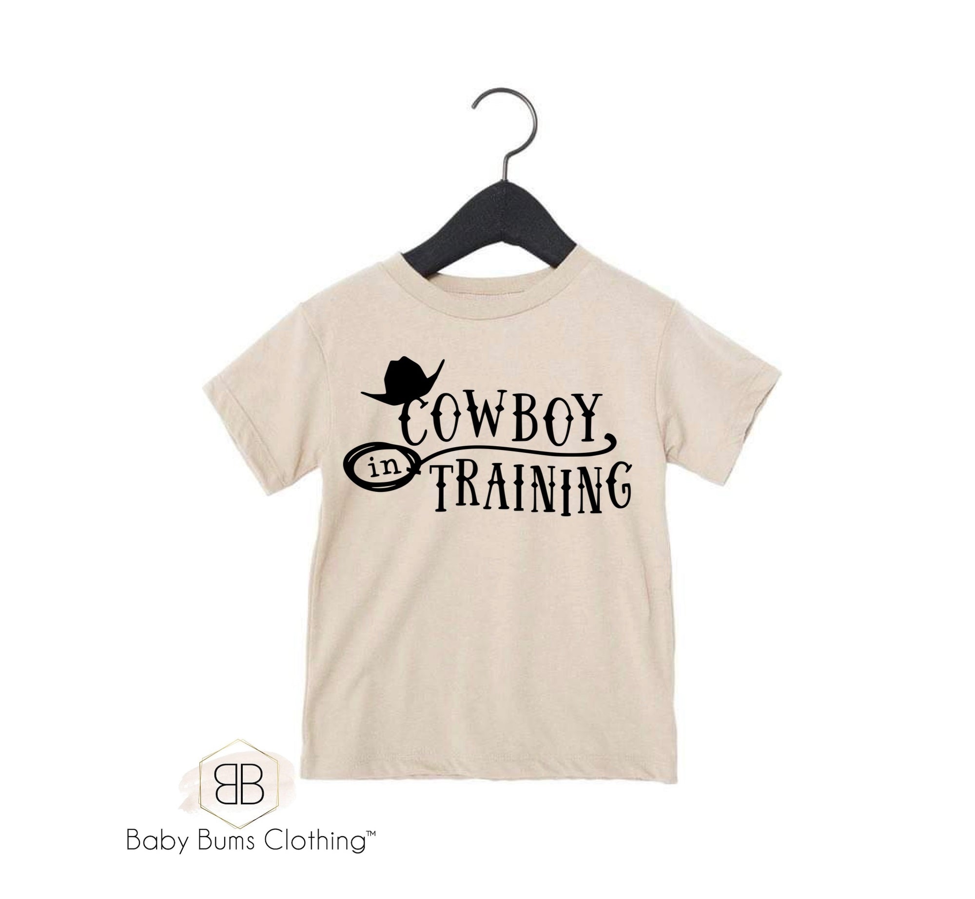 COWBOY IN TRAINING T-SHIRT - Baby Bums Clothing 