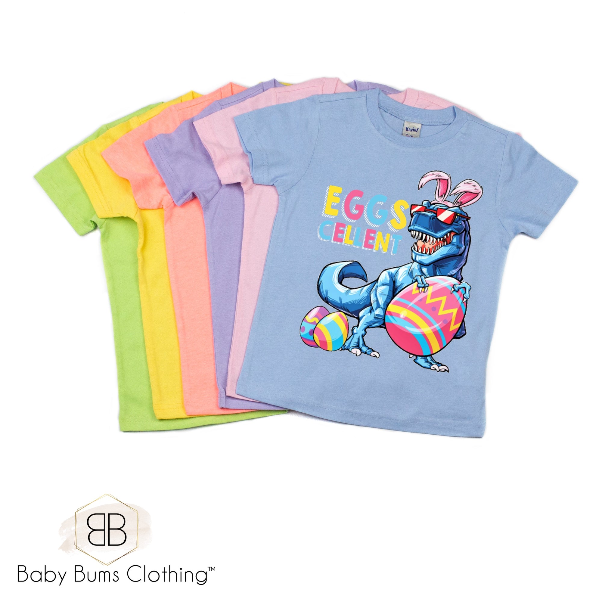 EGGSCELLENT BOY DINO T-SHIRT - Baby Bums Clothing 