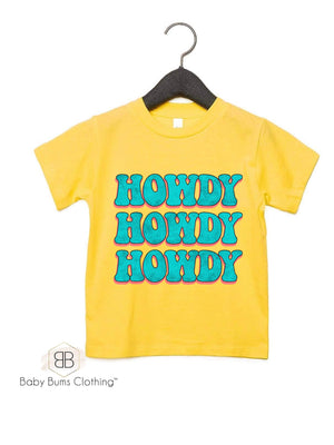 TEAL HOWDY T-SHIRT - Baby Bums Clothing 