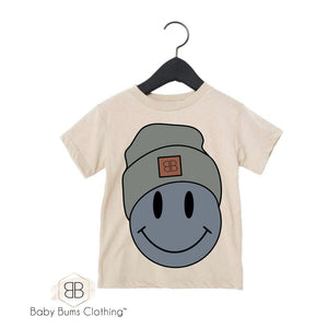 BB BOY BEANIE SMILE T-SHIRT - Baby Bums Clothing 