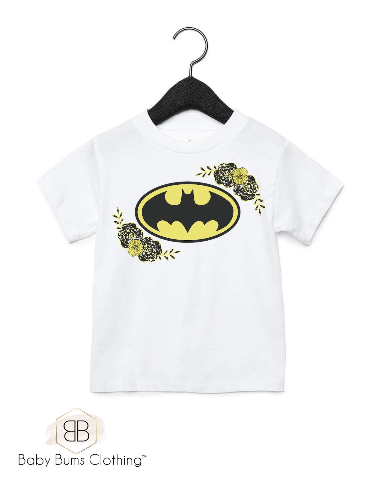 FLORAL DARK KNIGHT KIDS T-SHIRT - Baby Bums Clothing 