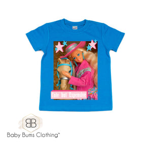 COWGIRL EXPENSIVE KIDS T-SHIRT - Baby Bums Clothing 