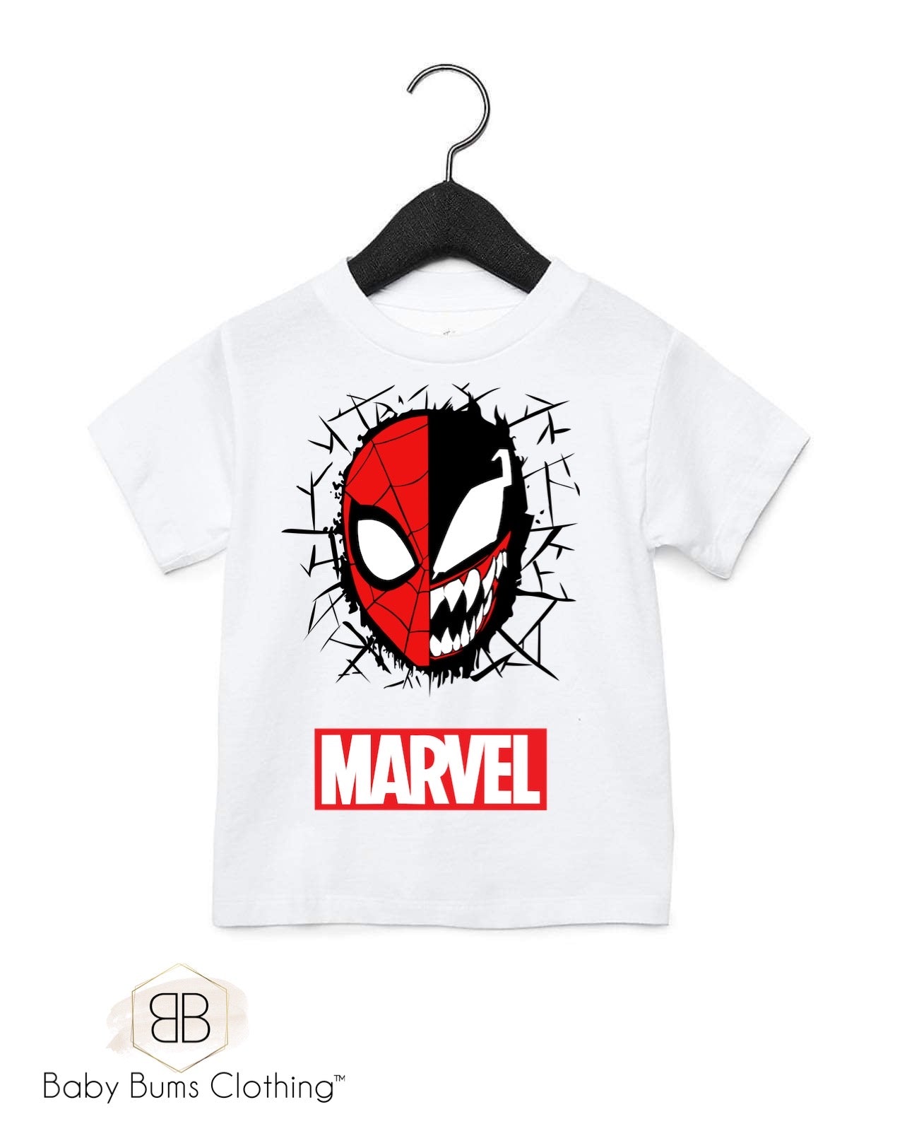 SYMBIOTE SPIDEY KIDS T-SHIRT - Baby Bums Clothing 