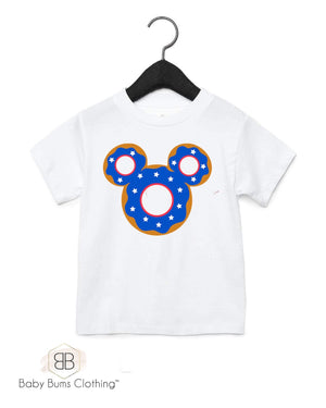 RWB BOY MOUSE DONUT T-SHIRT - Baby Bums Clothing 