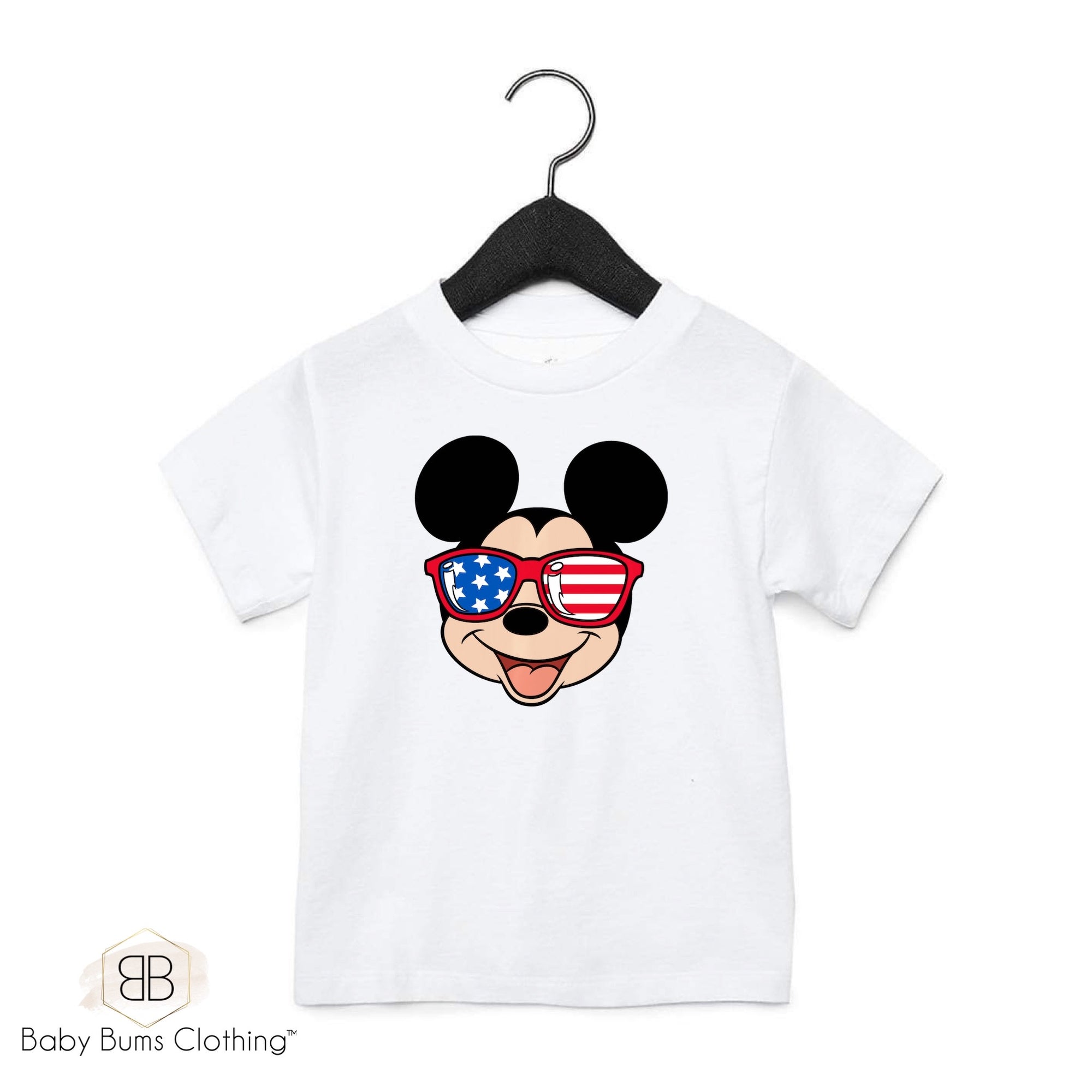 RWB MOUSE GLASSES T-SHIRT - Baby Bums Clothing 