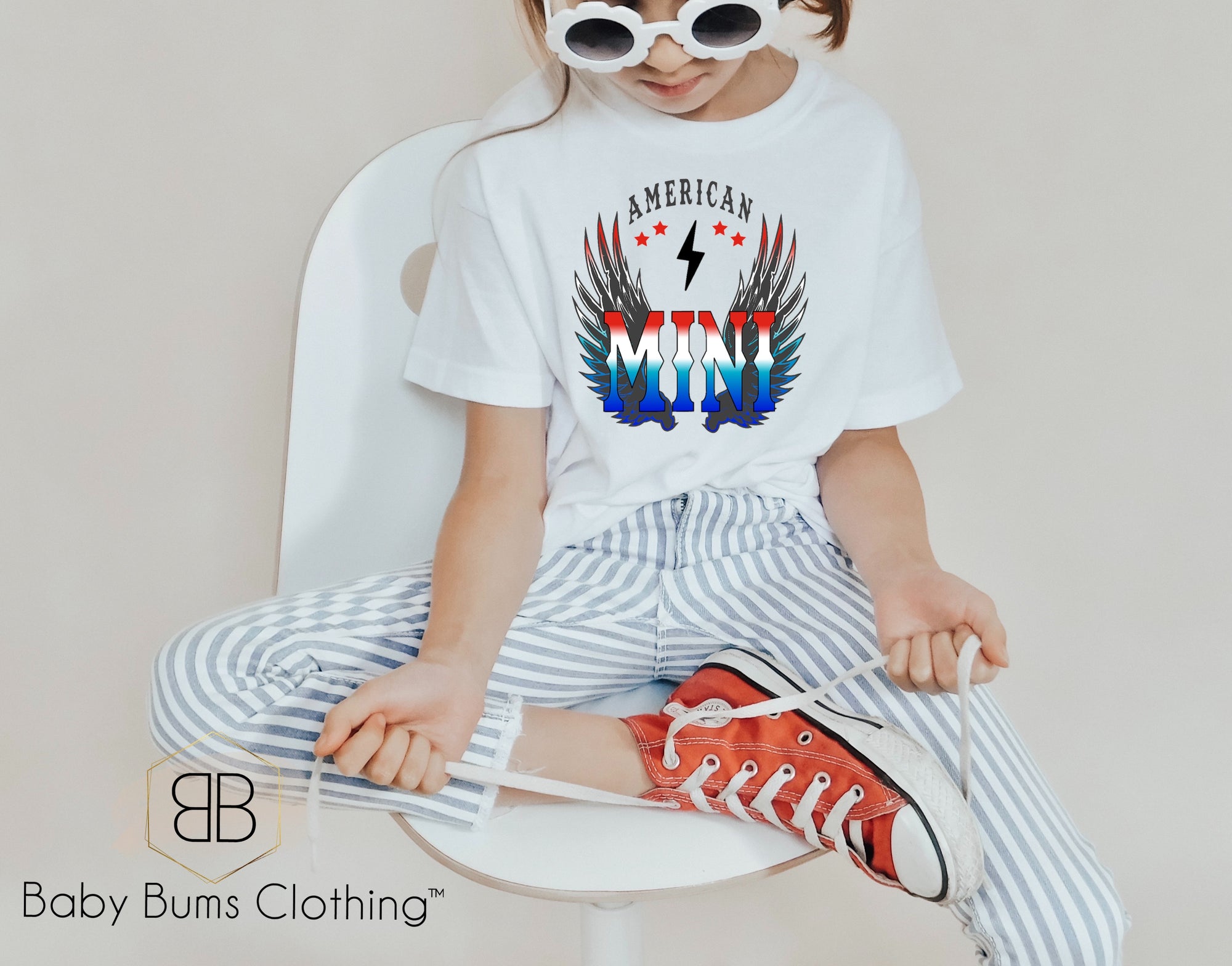 AMERICAN MINI WINGS KIDS T-SHIRT - Baby Bums Clothing 