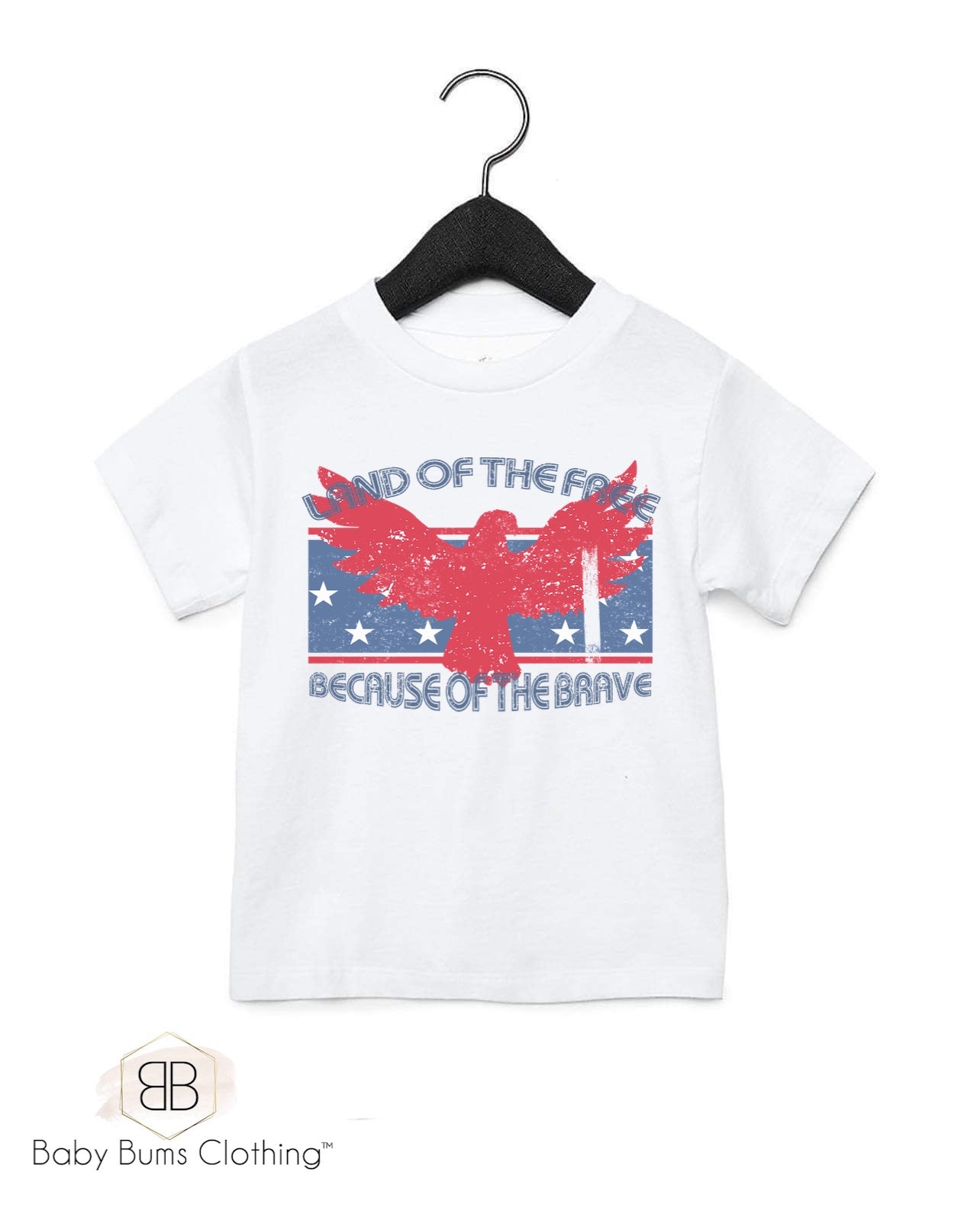 LAND OF THE FREE KIDS T-SHIRT - Baby Bums Clothing 