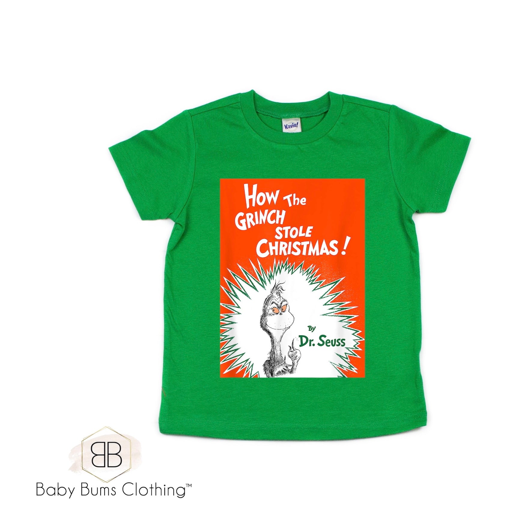 GREEN ONE CHRISTMAS BOOK COVER T-SHIRT - Baby Bums Clothing 