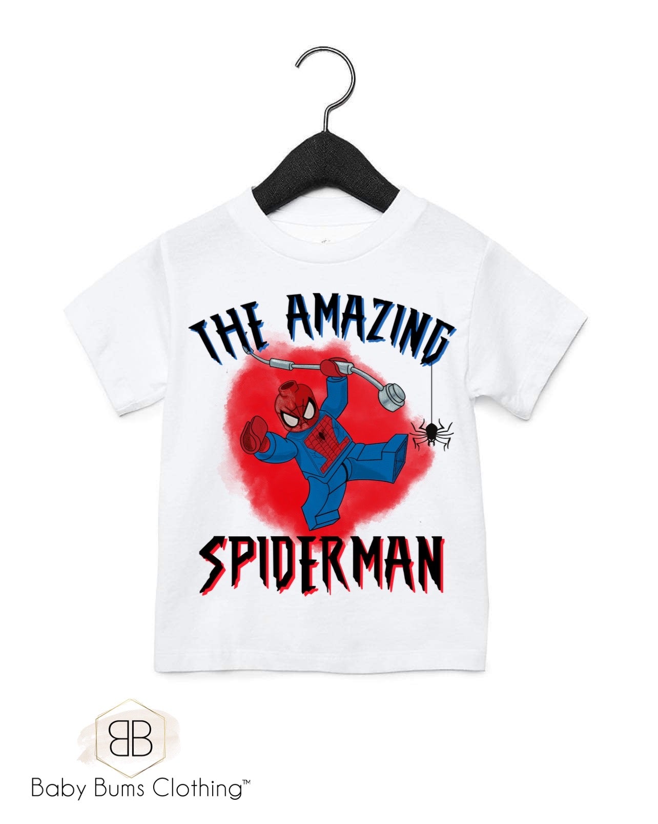 AMAZING SPIDER BLOCK  KIDS T-SHIRT - Baby Bums Clothing 