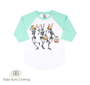 DANCING SKELLY BUNNY T-SHIRT - Baby Bums Clothing 