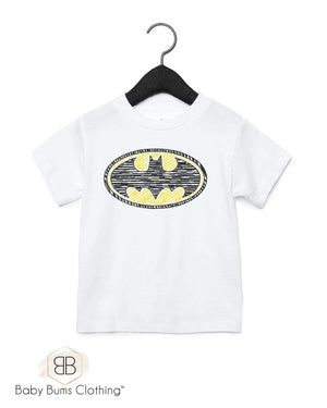 SKETCH DARK KNIGHT KIDS T-SHIRT - Baby Bums Clothing 