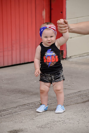 ROCKER AMERICAN BABE KIDS T-SHIRT - Baby Bums Clothing 