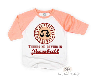 NO CRYING IN BASEBALL KIDS T-SHIRT - Baby Bums Clothing 