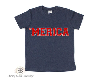 RED MERICA KIDS T-SHIRT - Baby Bums Clothing 