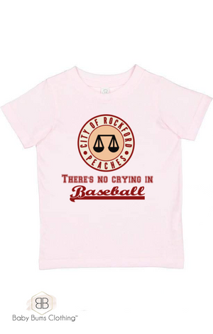 NO CRYING IN BASEBALL KIDS T-SHIRT - Baby Bums Clothing 