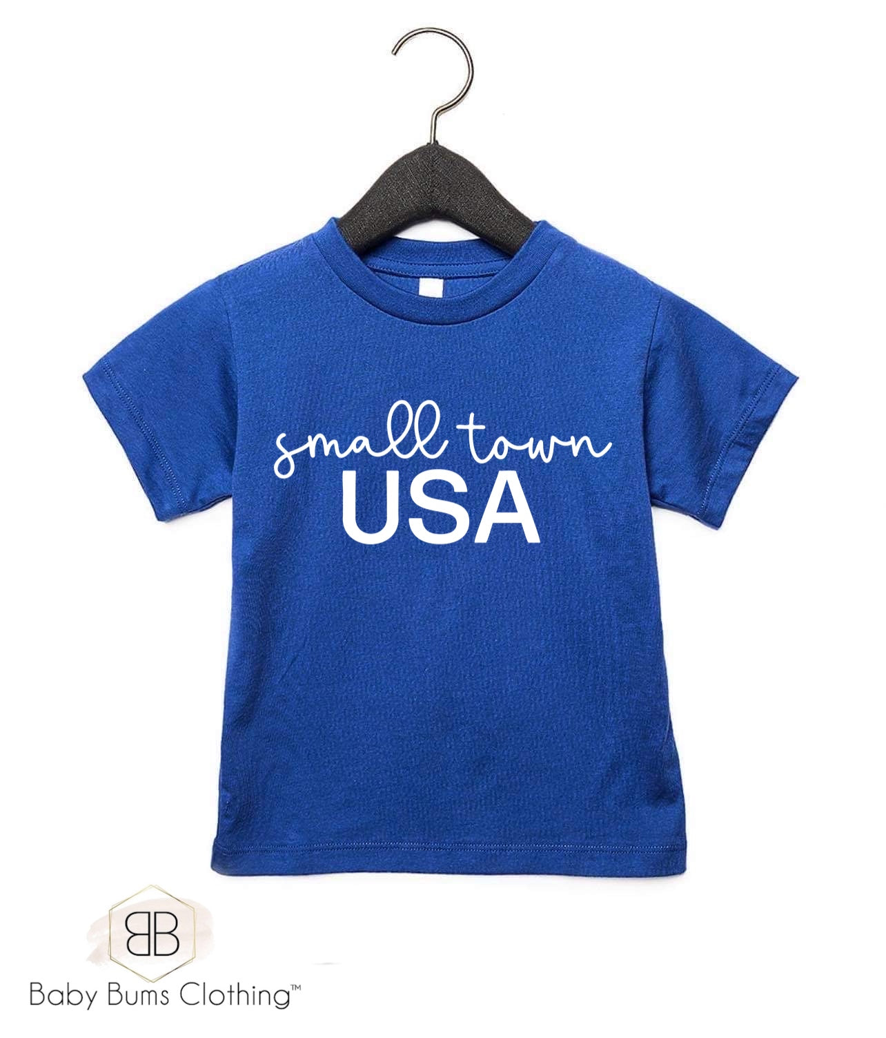 SMALL TOWN USA WHITE KIDS T-SHIRT - Baby Bums Clothing 